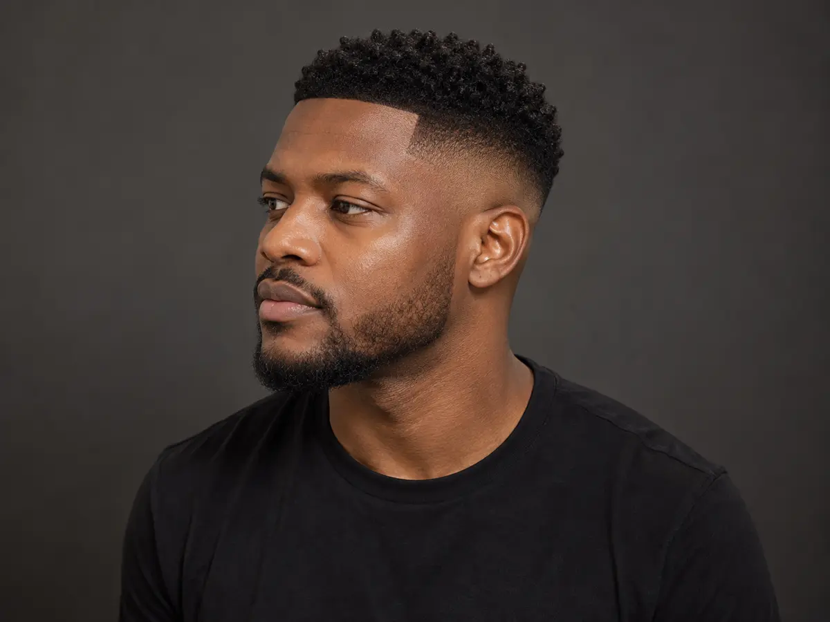 Low fade hairstyle inspiration — A low skin fade with a short, textured top.