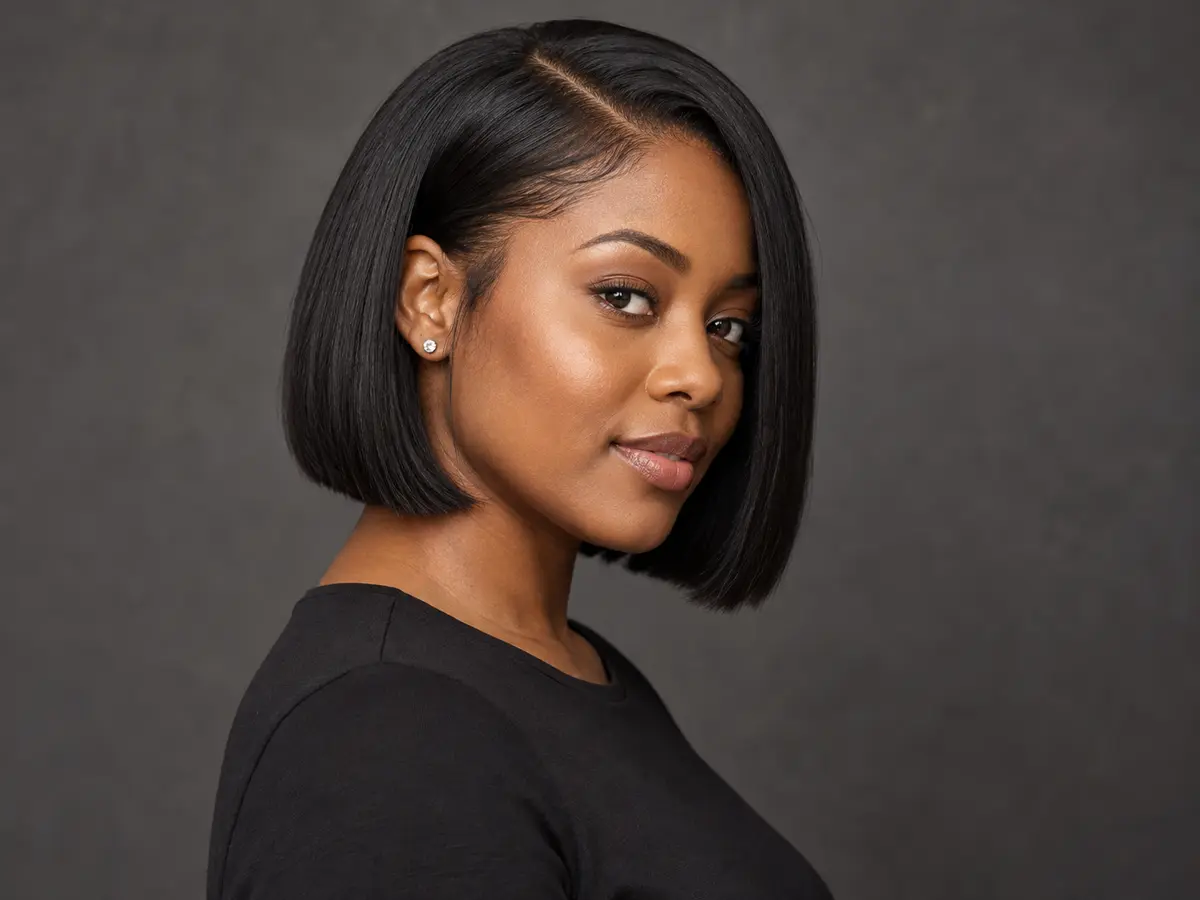 Sleek bob hairstyle inspiration — A smooth, chin-length bob with a clean silhouette.